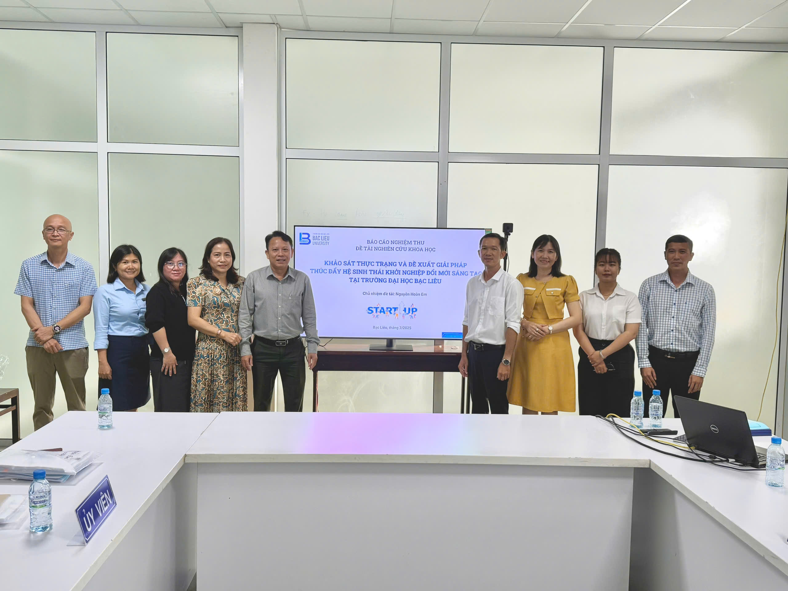 Nghiệm thu nhiệm vụ KHCN cấp cơ sở năm 2024 “Khảo sát thực trạng và đề xuất giải pháp thúc đẩy hệ sinh thái khởi nghiệp đổi mới sáng tạo tại Trường Đại học Bạc Liêu”